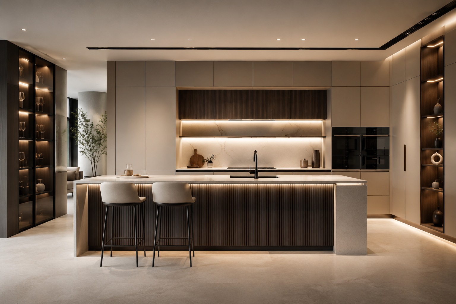 Luxury modular kitchen interior — Hoopoe, Gurugram